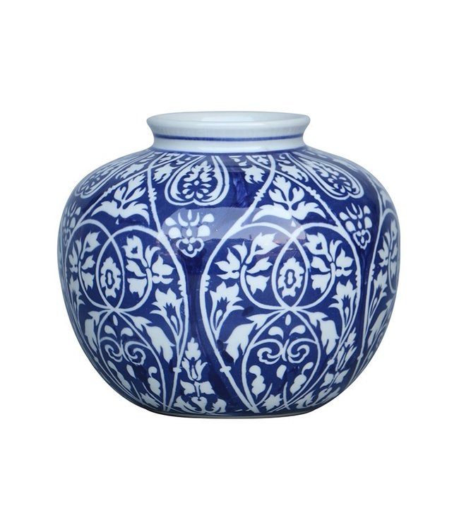 Chinesische Vase Blau Weiß Porzellan D23xH20cm