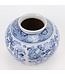 Chinese Vaas Blauw Wit Porselein D23xH20cm