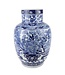 Vaso Cinese Porcellana Blu Bianca D28xH42cm
