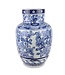 Vaso Cinese Porcellana Blu Bianca D28xH42cm