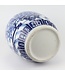 Vaso Cinese Porcellana Blu Bianca D28xH42cm