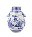 Fine Asianliving Vase Chinois Bleu Blanc Porcelaine D21xH29cm