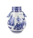 Vase Chinois Bleu Blanc Porcelaine D21xH29cm