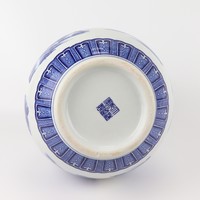 Chinese Vaas Blauw Wit Porselein D21xH29cm