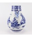 Vase Chinois Bleu Blanc Porcelaine D21xH29cm