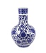 Chinese Vaas Blauw Wit Porselein Draak D22xH34cm