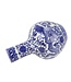 Vase Chinois Bleu Blanc Porcelaine Dragon D22xH34cm