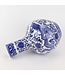 Chinesische Vase Blau Weiß Porzellan Drache D22xH34cm