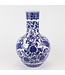 Chinesische Vase Blau Weiß Porzellan Drache D22xH34cm