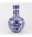 Chinese Vaas Blauw Wit Porselein Draak D22xH34cm