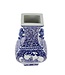 Jarrón Chino de Porcelana Paisaje Azul Blanca D15xAlto45cm
