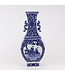 Chinesische Vase Blau Weiß Porzellan Landschaft D15xH45cm