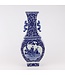 Vase Chinois Bleu Blanc Porcelaine Paysage D15xH45cm