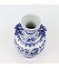 Vase Chinois Bleu Blanc Porcelaine Dragon D18xH33cm