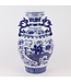 Chinesische Vase Blau Weiß Porzellan Drache D18xH33cm