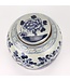 Chinese Ginger Jar Blue White Porcelain Handpainted Birds D30xH30cm