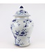 Chinese Ginger Jar Blue White Porcelain Blossoms D29xH48cm
