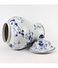 Pot à Gingembre Chinois Fleurs de Porcelaine Bleu Blanc D29xH48cm