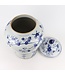 Chinese Gemberpot Blauw Wit Porselein Bloesems D29xH48cm