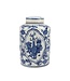 Ginger Jar Cinese Ceramica di Porcellana Blu Bianca D19xH29cm