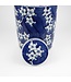 Chinese Ginger Jar Blue White Porcelain Blossoms D19xH29cm