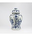 Ginger Jar Cinese Blu Porcellana Bianca Ceramica Dipinta a Mano D26xH40cm