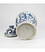 Chinese Ginger Jar Blue White Porcelain Handpainted Pottery D26xH40cm