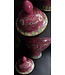 Chinese Ginger Jar Rose Porcelain Wan Shou Wu Jiang Longevity D20xH35cm