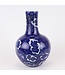 Chinese Vaas Blauw Wit Porselein Draak D15xH23cm