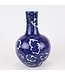 Vase Chinois Bleu Blanc Porcelaine Dragon D15xH23cm