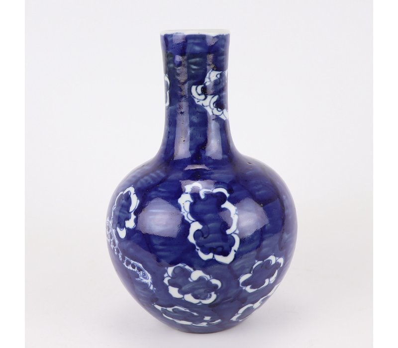 Chinese Vase Blue White Porcelain Dragon D15xH23cm