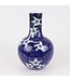 Chinese Vase Blue White Porcelain Blossoms D15xH23cm