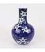 Chinesische Vase Porzellan Blau Weiße Blüten D15xH23cm