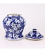 Chinese Gemberpot Blauw Wit Bloesems D18xH24cm