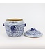 Chinese Gemberpot Blauw Wit Porselein Dubbele Blijdschap D25xH25cm