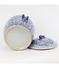 Pot à Gingembre Chinois Bleu Blanc Porcelaine Double Bonheur D25xH25cm