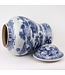 Chinese Ginger Jar Blue White Porcelain Scenery D29xH48cm