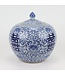 Ginger Jar Cinese Blu Porcellana Bianca Double Happiness D22xH22cm