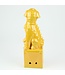 Chinese Foo Dogs Set/2 Porzellan Gelb Handgefertigt D10xH27cm
