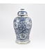 Fine Asianliving Chinese Gemberpot Blauw Wit Porselein Handgeschilderd D27xH47cm
