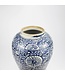 Chinese Ginger Jar Blue White Porcelain Handpainted D27xH47cm