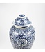 Pot à Gingembre Chinois Bleu Blanc Porcelaine Peint À La Main D27xH47cm