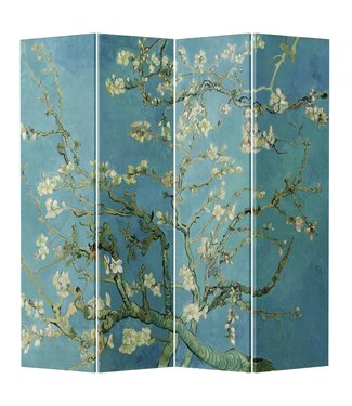 Fine Asianliving Biombo Separador Anch160xAlt180cm Van Gogh Almendro en Flor 4 Paneles