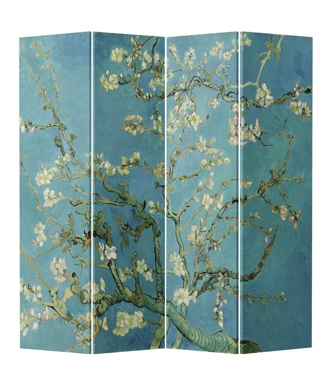 Biombo Separador Anch160xAlt180cm Van Gogh Almendro en Flor 4 Paneles