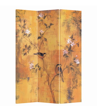 Fine Asianliving Room Divider Privacy Screen 3 Panels W120xH180cm Vintage Blossoms