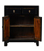 Armoire Chinois Ancienne Noire Haute Brillance L77xP39xH90cm