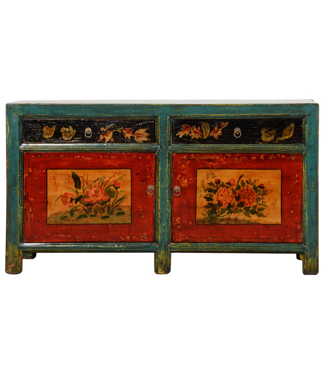 Antique Chinese Sideboard Handpainted W142xD39xH80cm
