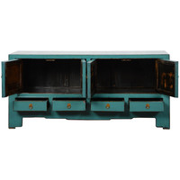 Antiek Chinees TV-meubel Teal Glanzend B138xD40xH66cm