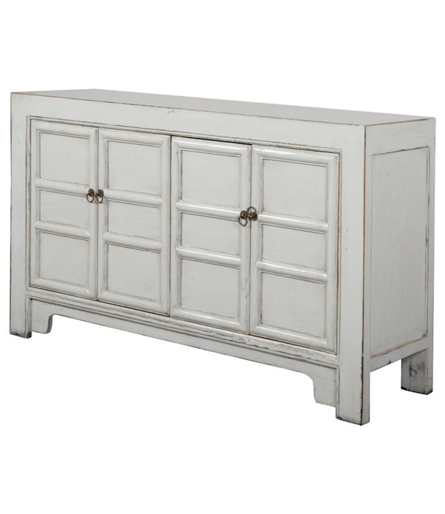 Chinesisches Sideboard Weiss Hochglanz B145xT40xH89cm