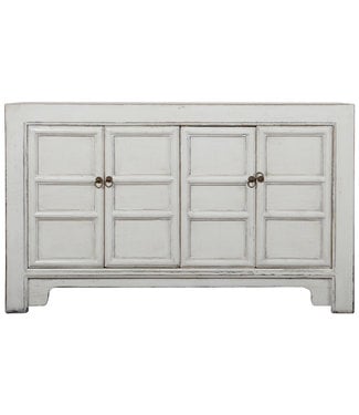 Fine Asianliving Chinesisches Sideboard Weiss Hochglanz B145xT40xH89cm